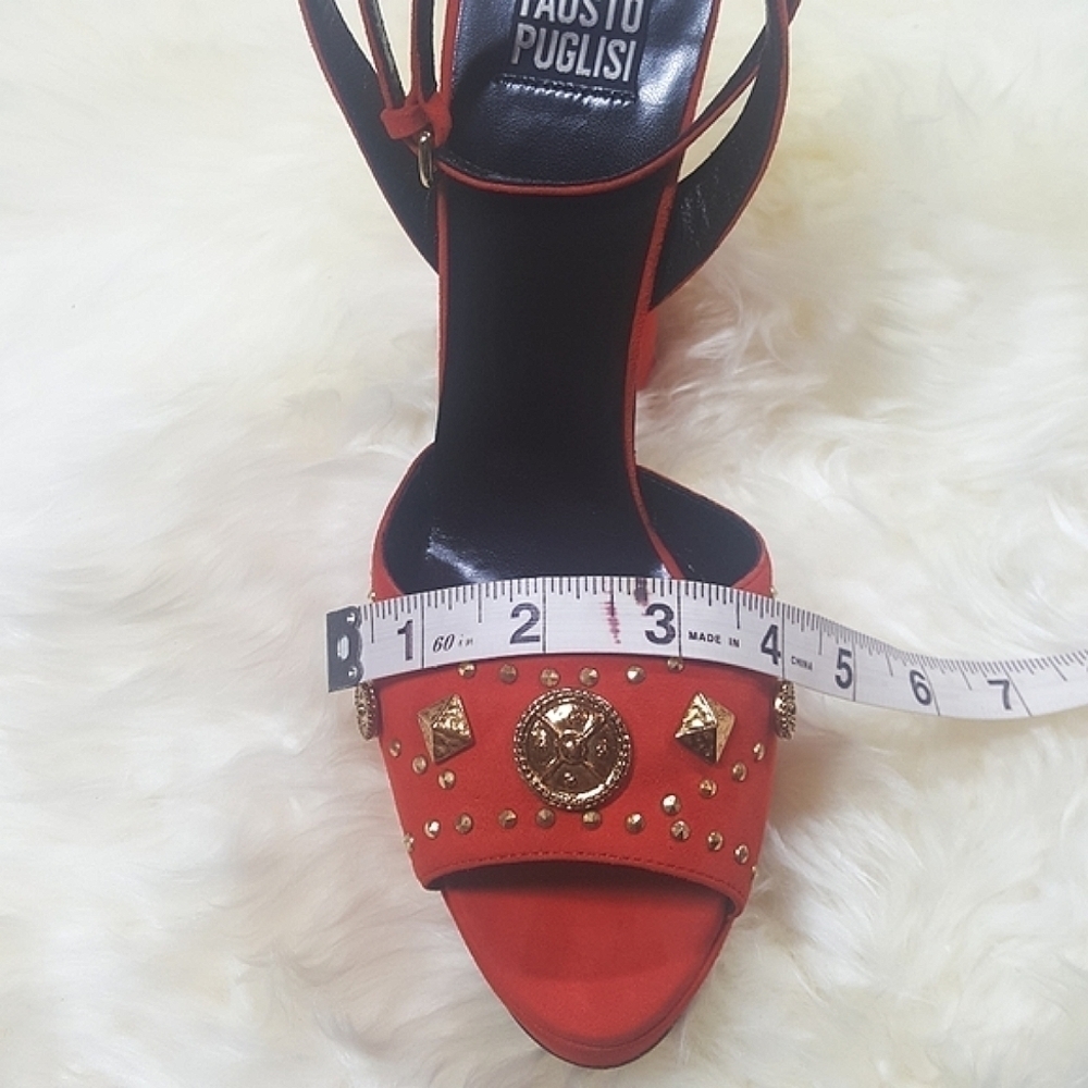 Fausto Puglisi Open Toe Suede Platform Sandal Size EU 40 - Picture 9 of 15